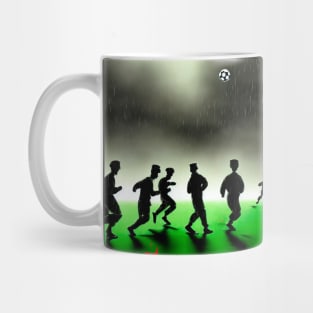 Soldiers playing soccer Mug